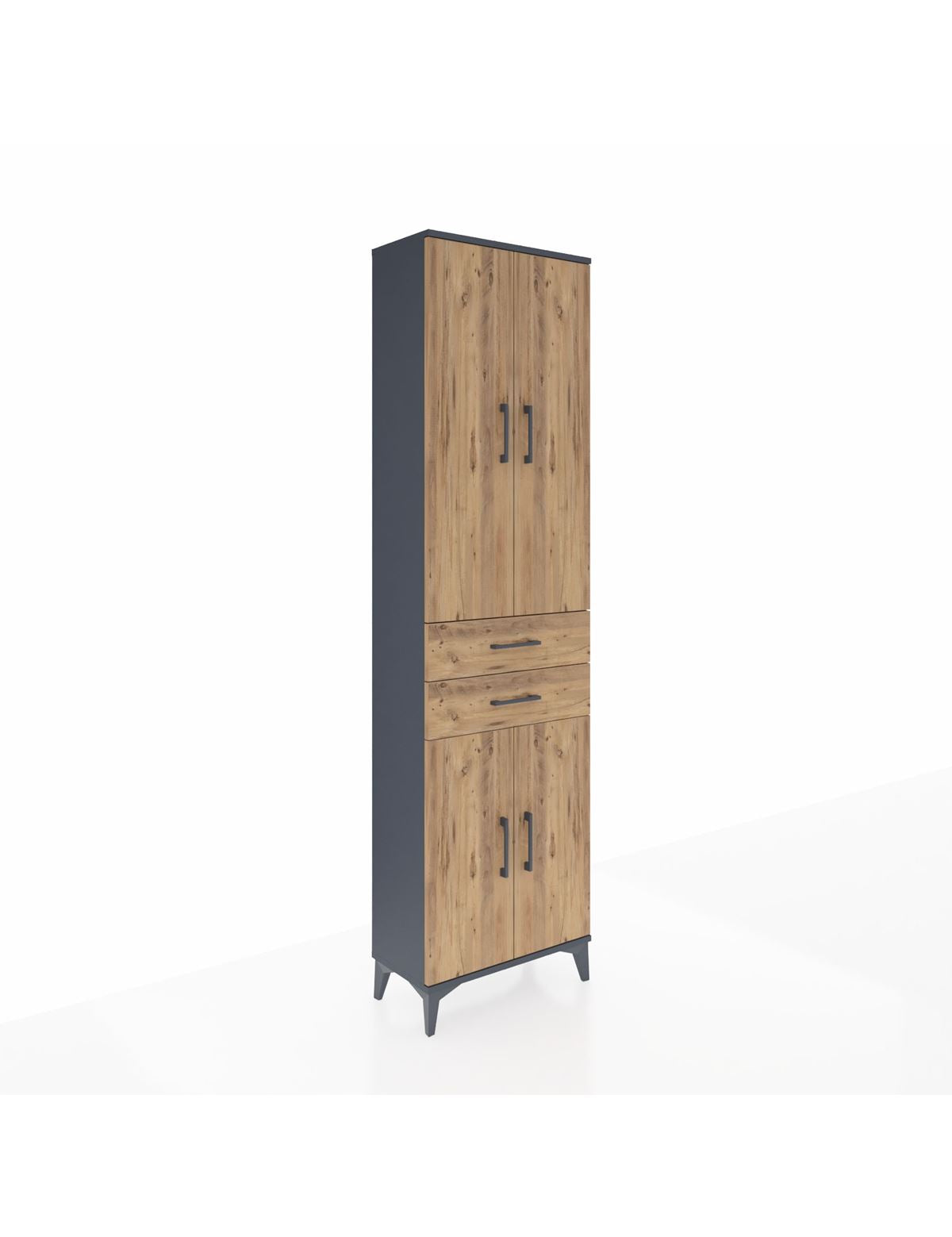 Arges Dolap 4 Raflı 2 Çekmeceli 4 Kapaklı 60x30x221 - S29M196V6A