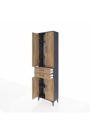 Arges Dolap 4 Raflı 2 Çekmeceli 4 Kapaklı 60x30x221 - S29M196V6A