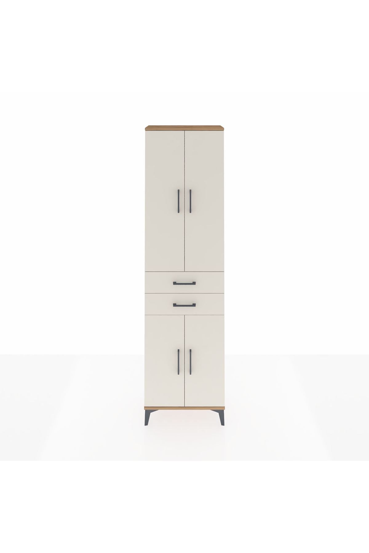 Arges Dolap 4 Raflı 2 Çekmeceli 4 Kapaklı 60x30x221 - S29M196V7A