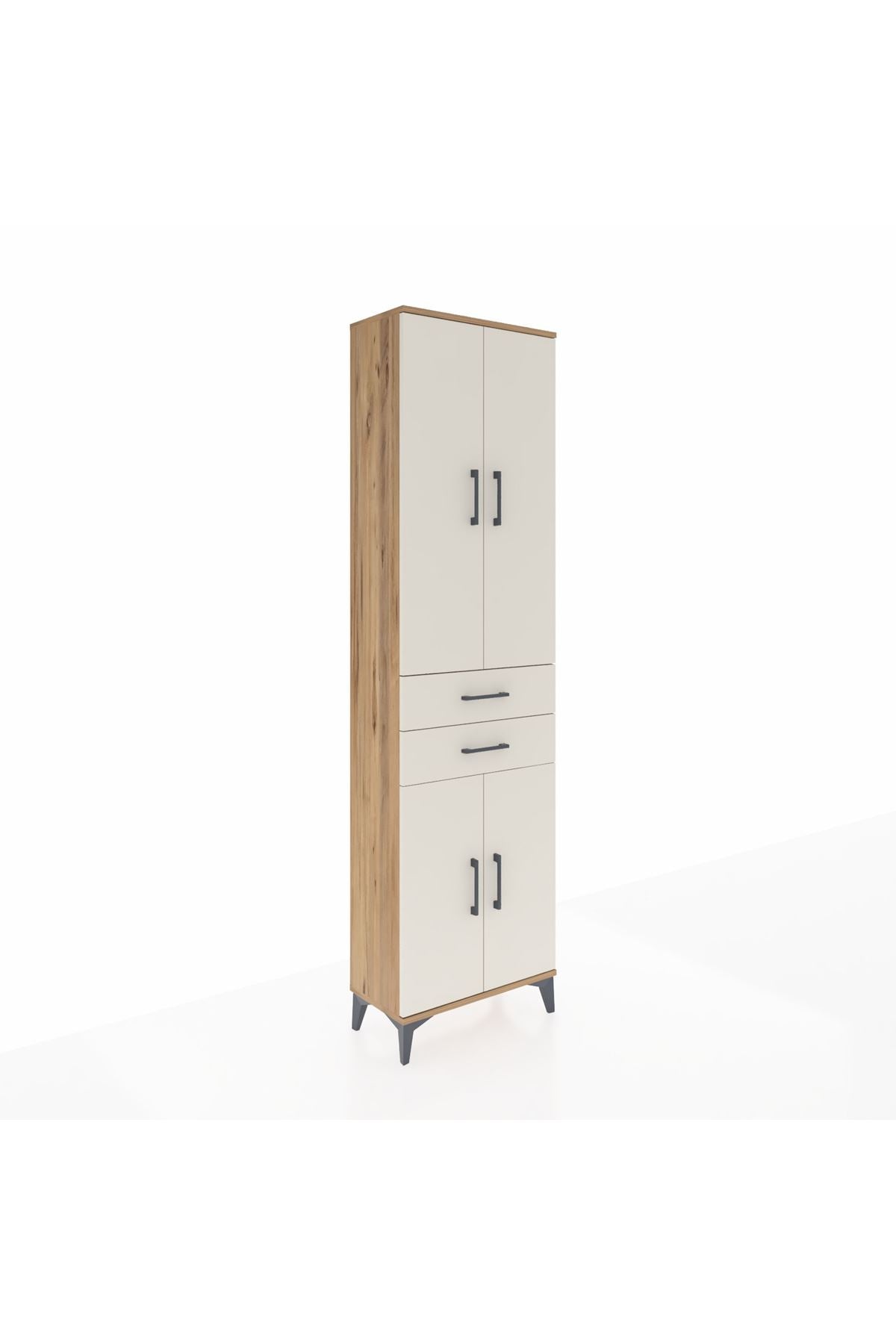 Arges Dolap 4 Raflı 2 Çekmeceli 4 Kapaklı 60x30x221 - S29M196V7A