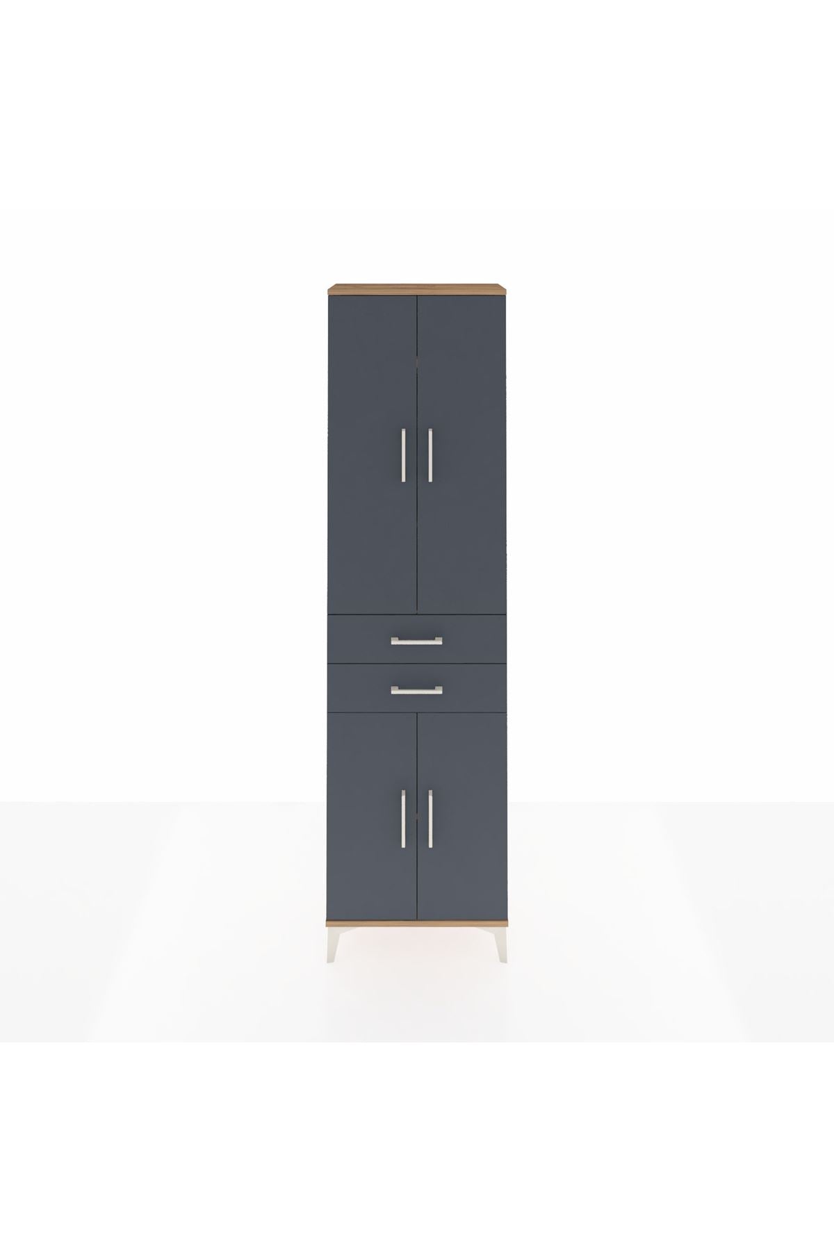 Arges Dolap 4 Raflı 2 Çekmeceli 4 Kapaklı 60x30x221 - S29M196V8A