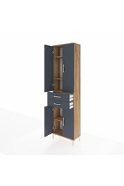 Arges Dolap 4 Raflı 2 Çekmeceli 4 Kapaklı 60x30x221 - S29M196V8A