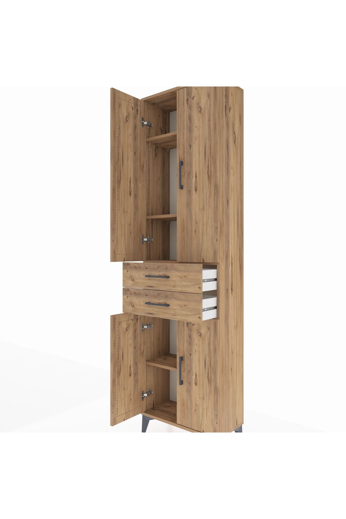 Arges Dolap 4 Raflı 2 Çekmeceli 4 Kapaklı 60x30x221 - S29M196V9A