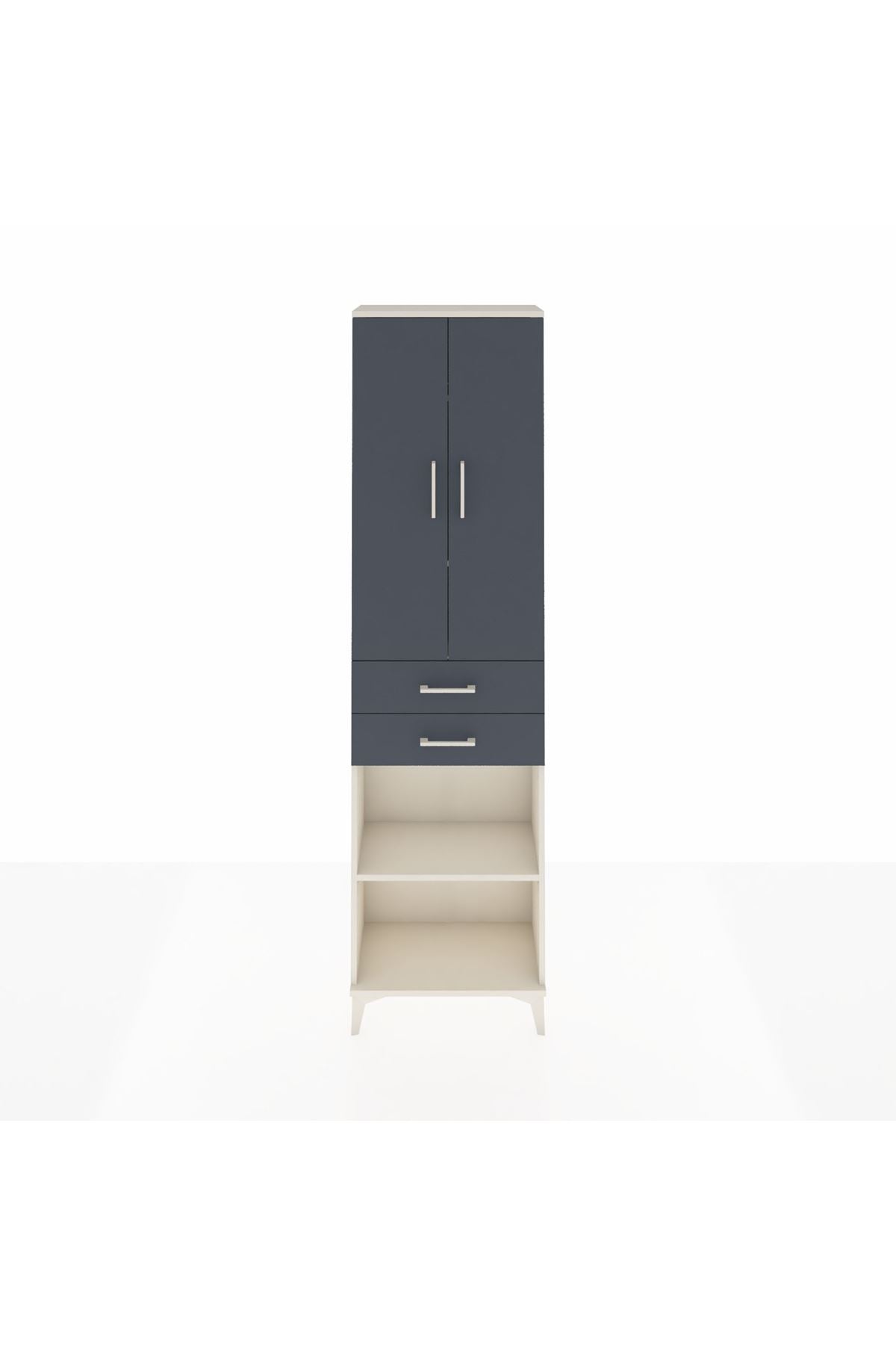 Arges Dolap 4 Raflı 2 Çekmeceli 2 Kapaklı 60x30x221 - S29M197V2A