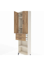 Arges Dolap 4 Raflı 2 Çekmeceli 2 Kapaklı 60x30x221 - S29M197V3A