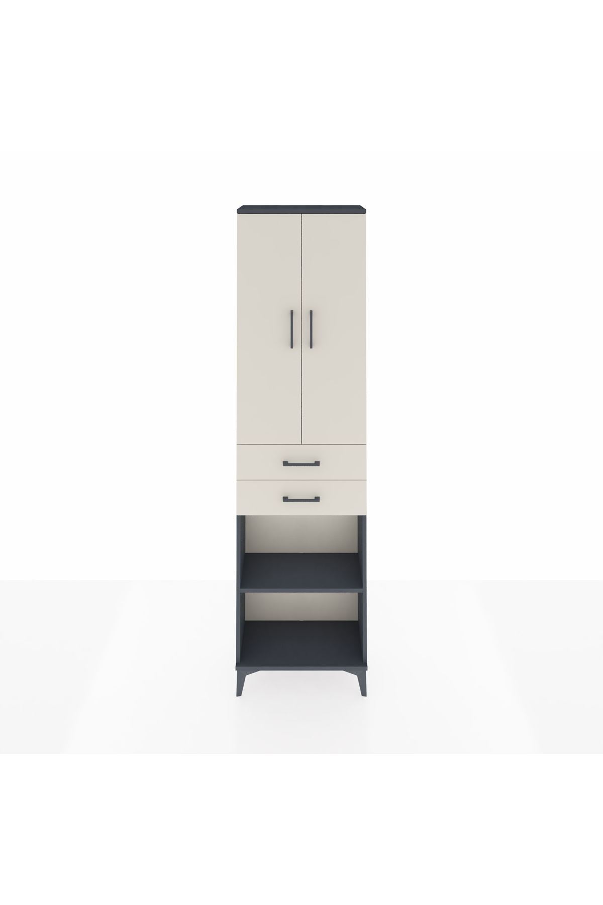 Arges Dolap 4 Raflı 2 Çekmeceli 2 Kapaklı 60x30x221 - S29M197V4A