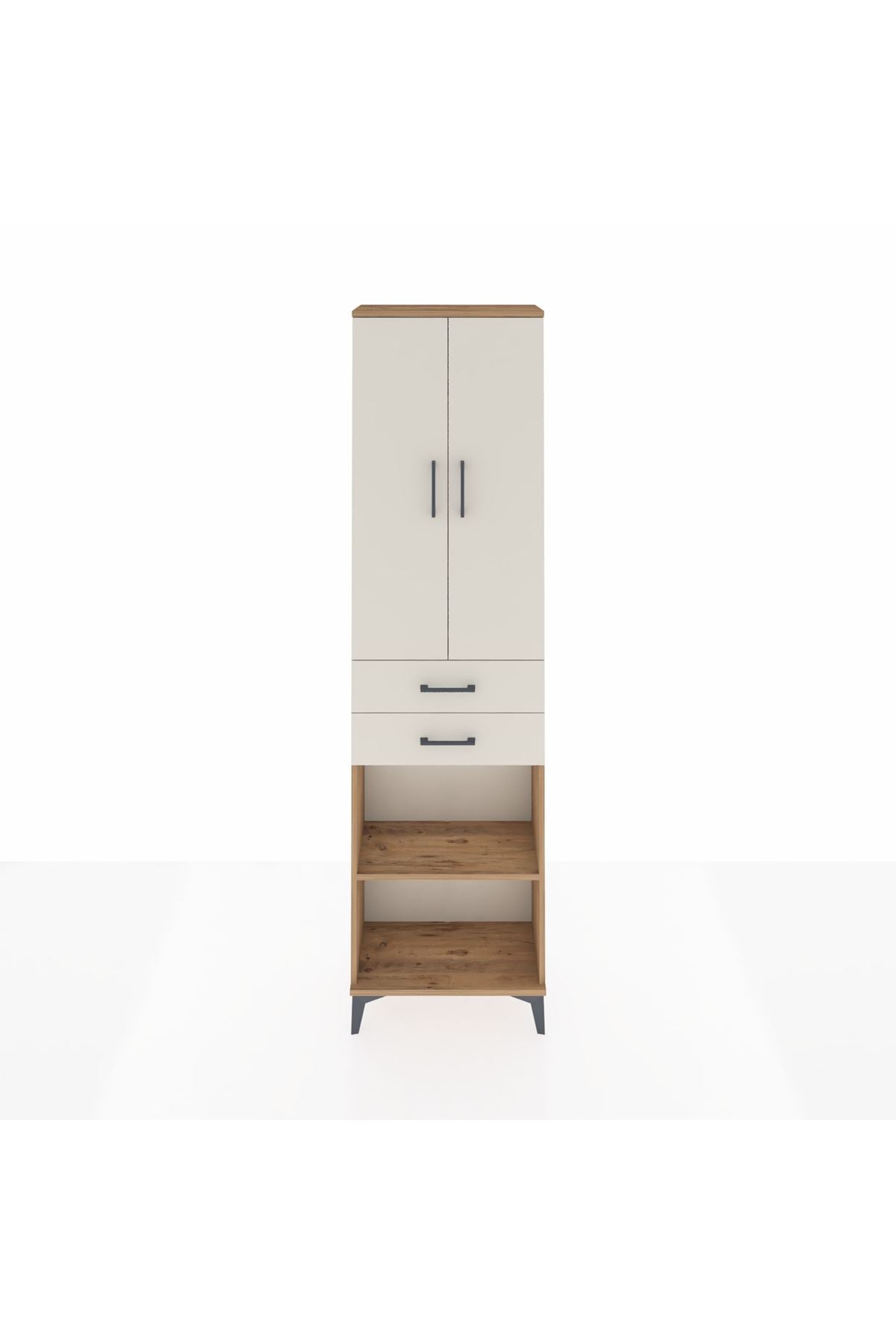 Arges Dolap 4 Raflı 2 Çekmeceli 2 Kapaklı 60x30x221 - S29M197V7A