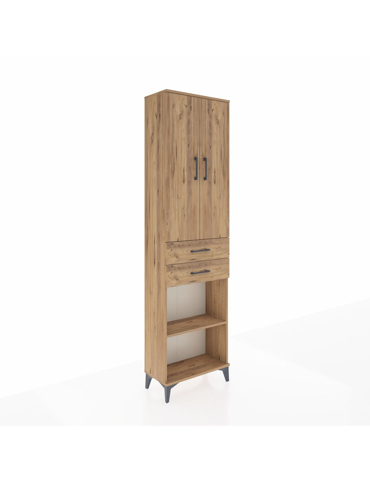 Arges Dolap 4 Raflı 2 Çekmeceli 2 Kapaklı 60x30x221 - S29M197V9A
