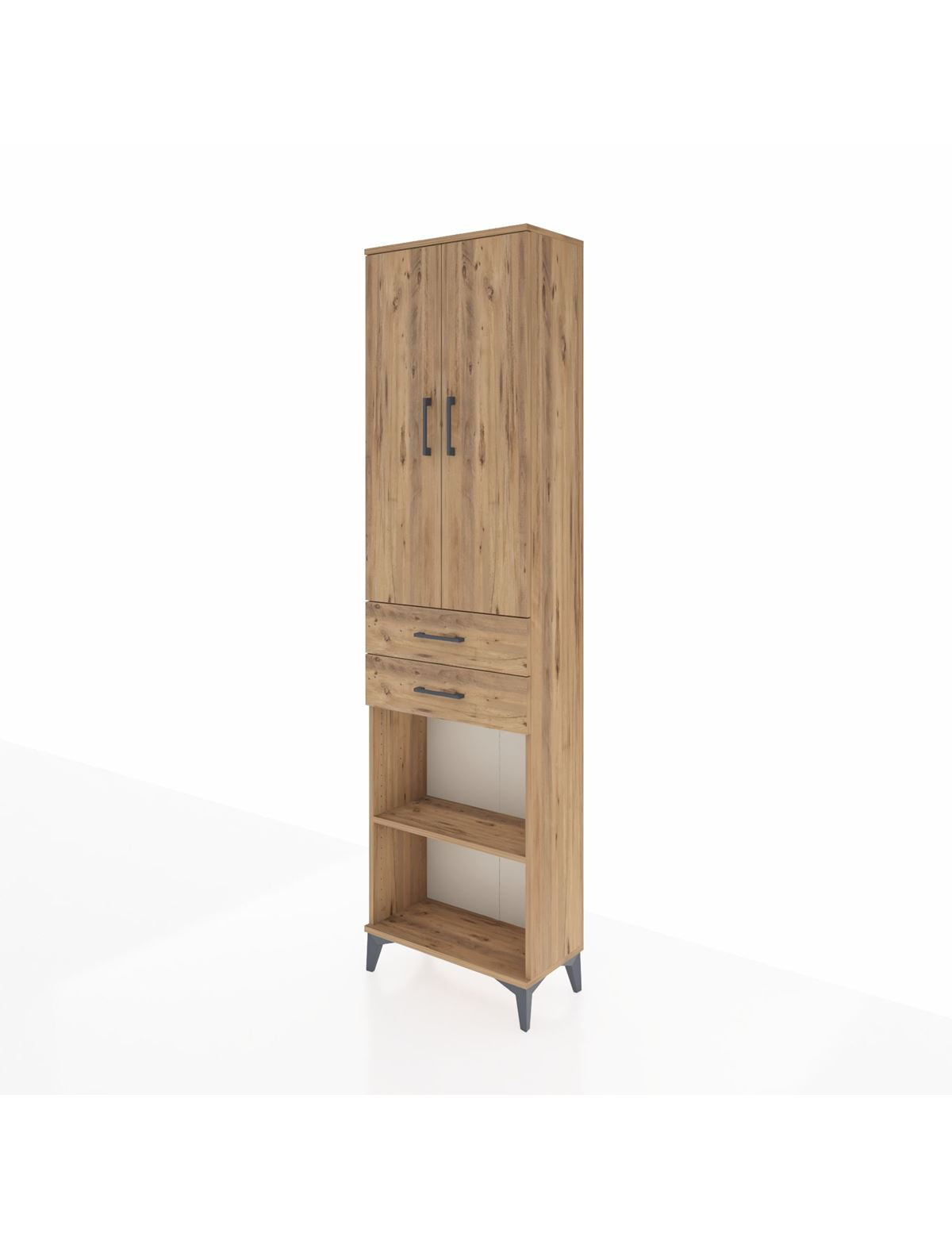 Arges Dolap 4 Raflı 2 Çekmeceli 2 Kapaklı 60x30x221 - S29M197V9A