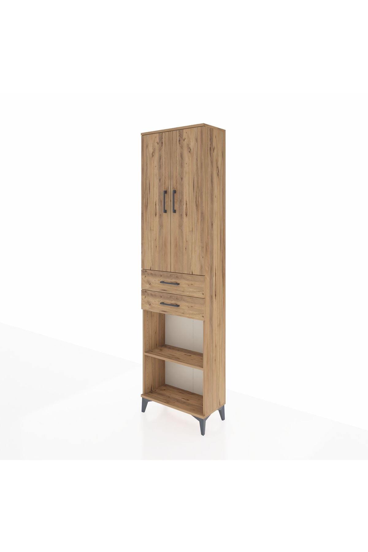 Arges Dolap 4 Raflı 2 Çekmeceli 2 Kapaklı 60x30x221 - S29M197V9A