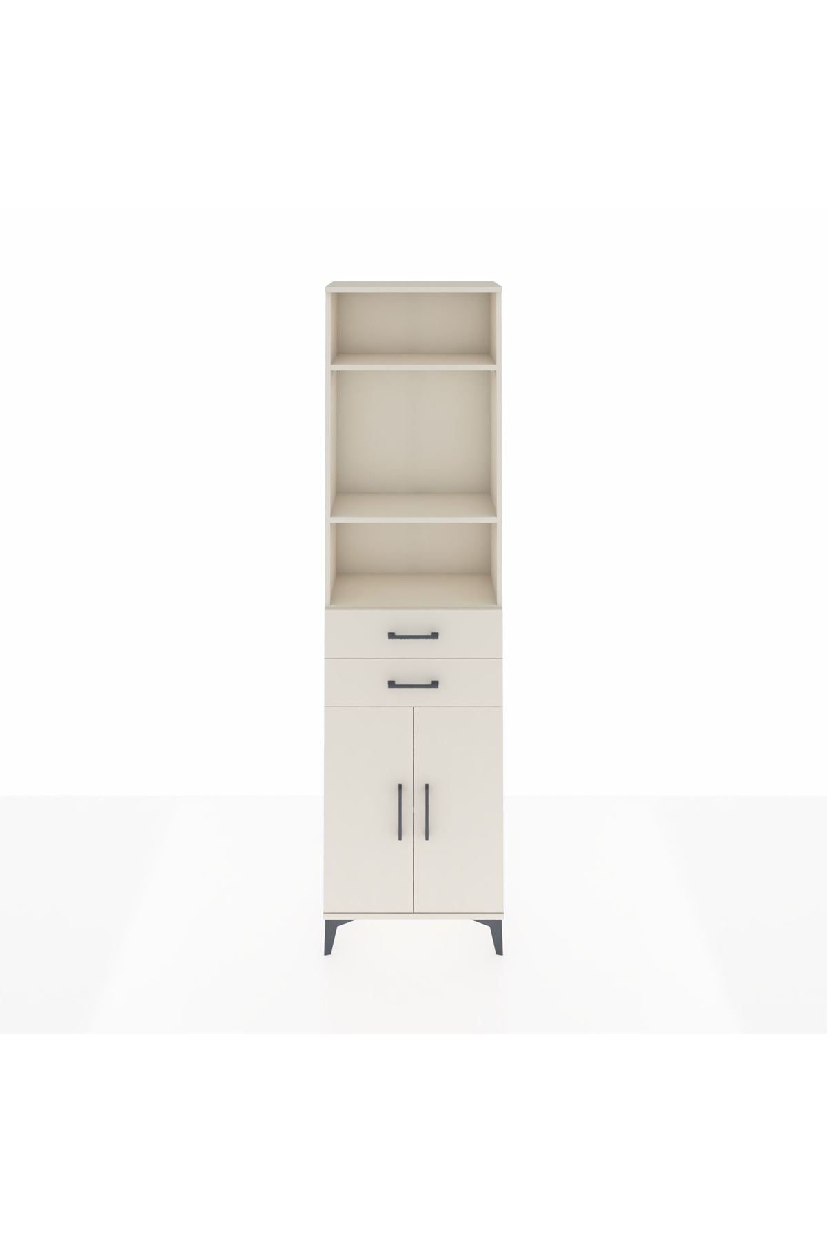 Arges Dolap 4 Raflı 2 Çekmeceli 2 Kapaklı 60x30x221 - S29M198V1A