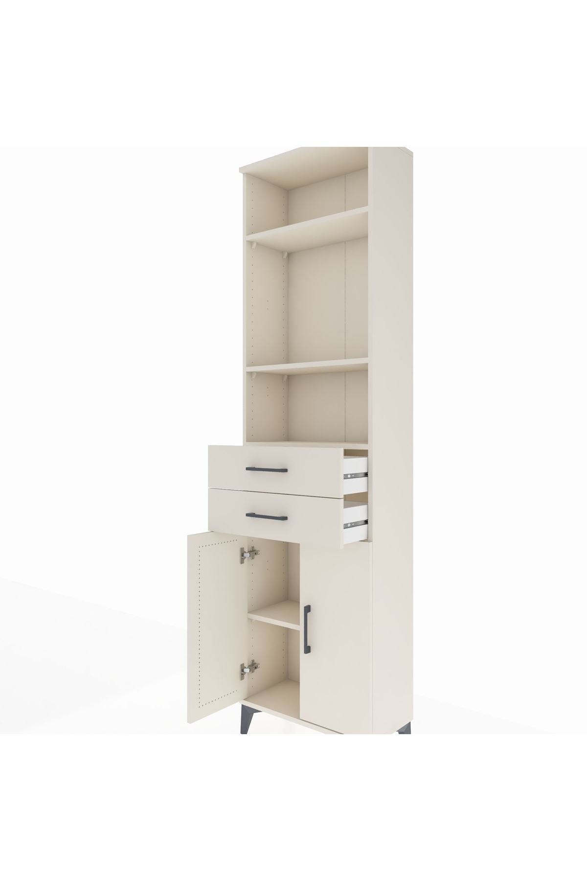 Arges Dolap 4 Raflı 2 Çekmeceli 2 Kapaklı 60x30x221 - S29M198V1A