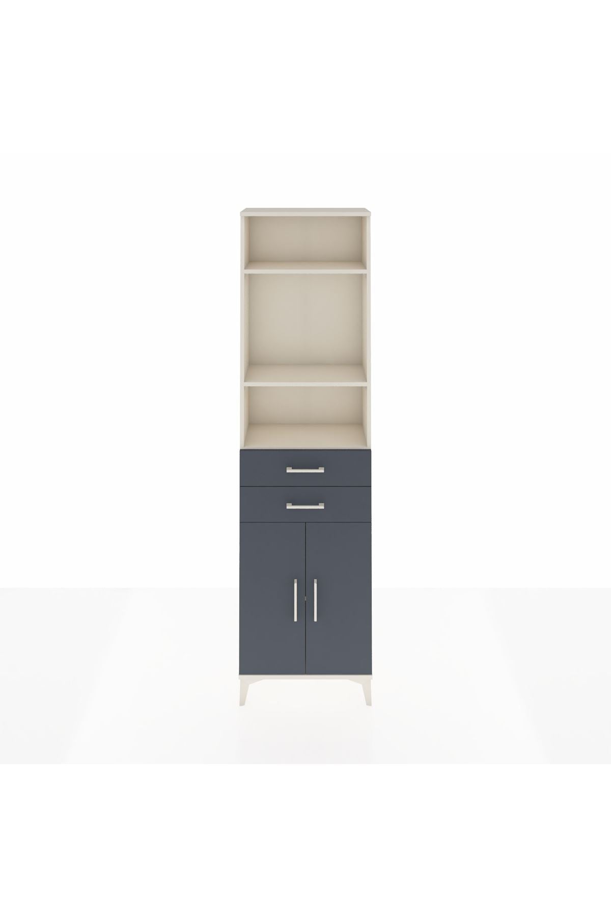 Arges Dolap 4 Raflı 2 Çekmeceli 2 Kapaklı 60x30x221 - S29M198V2A