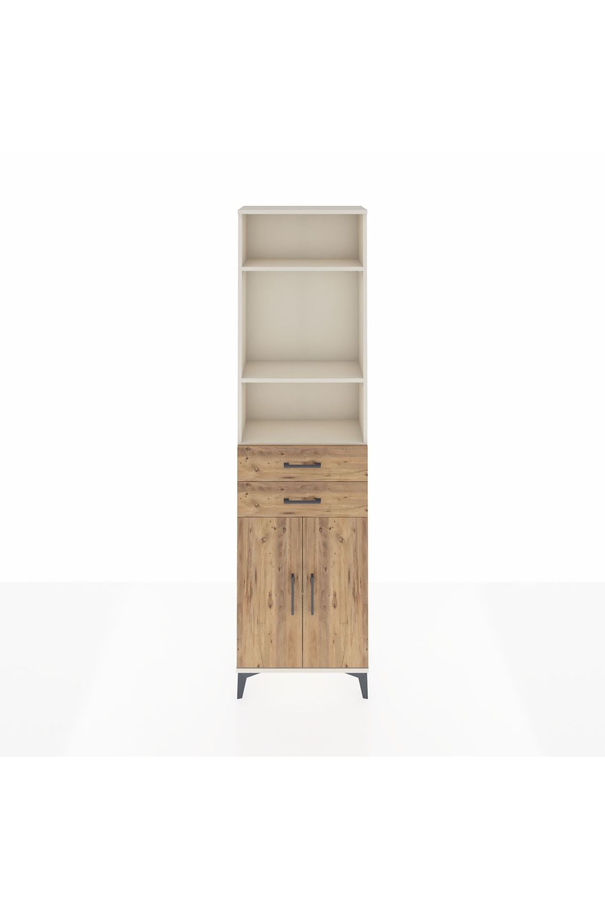 Arges Dolap 4 Raflı 2 Çekmeceli 2 Kapaklı 60x30x221 - S29M198V3A