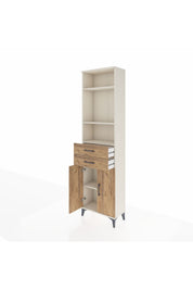 Arges Dolap 4 Raflı 2 Çekmeceli 2 Kapaklı 60x30x221 - S29M198V3A