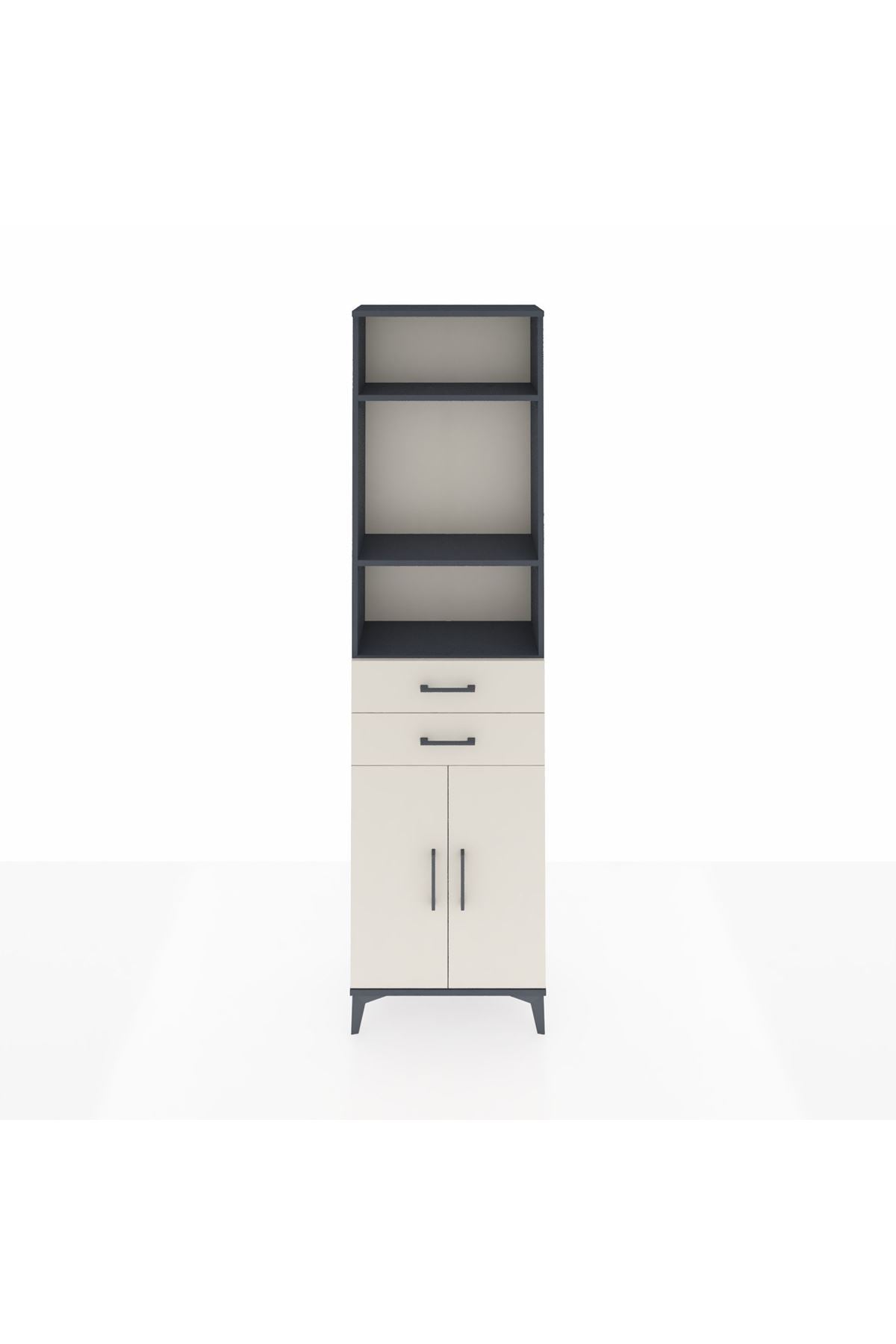 Arges Dolap 4 Raflı 2 Çekmeceli 2 Kapaklı 60x30x221 - S29M198V4A