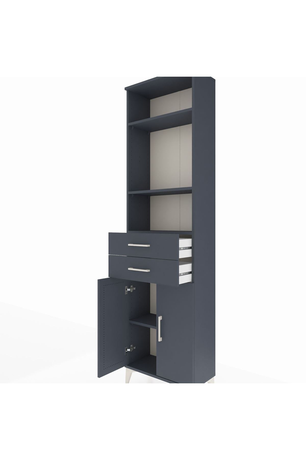 Arges Dolap 4 Raflı 2 Çekmeceli 2 Kapaklı 60x30x221 - S29M198V5A