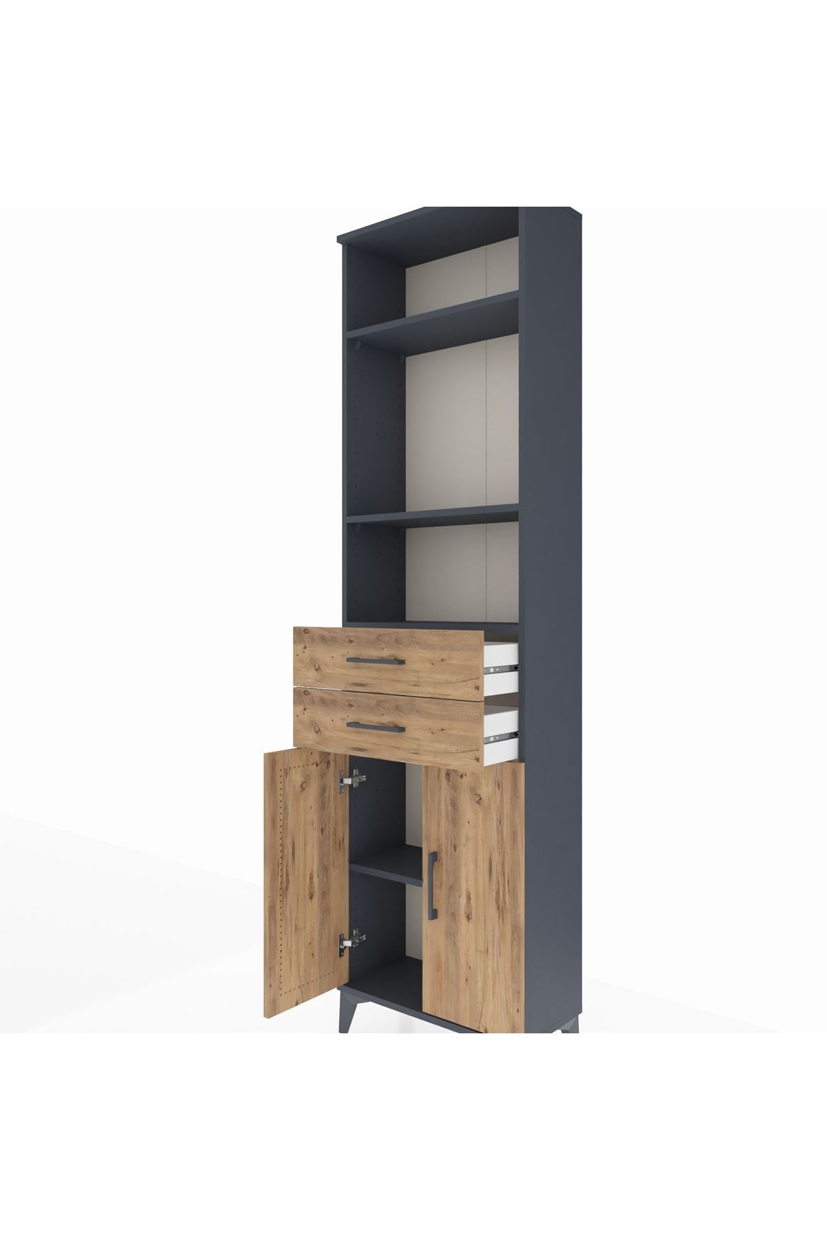 Arges Dolap 4 Raflı 2 Çekmeceli 2 Kapaklı 60x30x221 - S29M198V6A