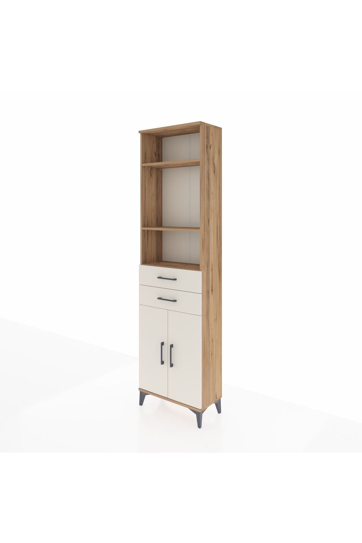 Arges Dolap 4 Raflı 2 Çekmeceli 2 Kapaklı 60x30x221 - S29M198V7A