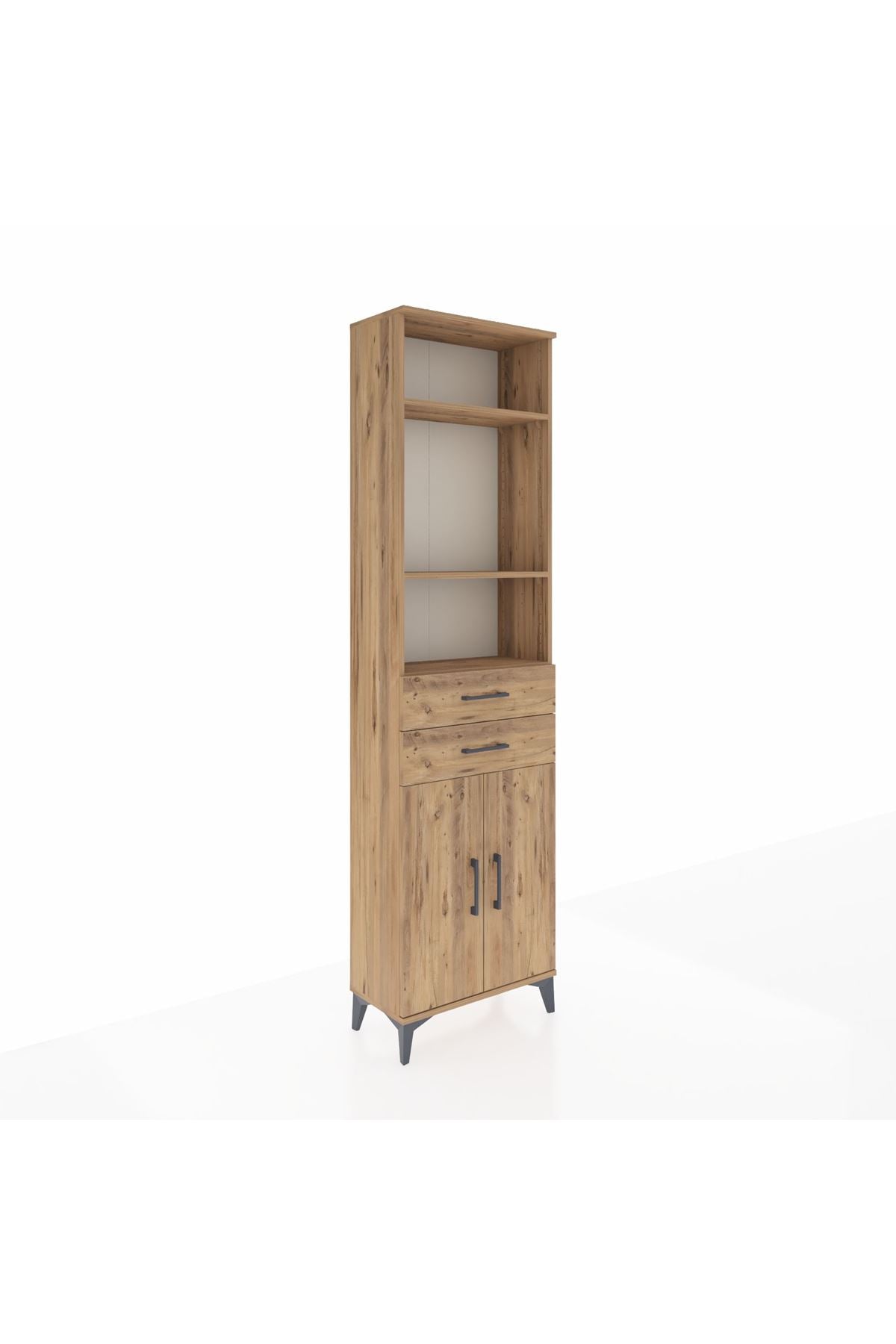 Arges Dolap 4 Raflı 2 Çekmeceli 2 Kapaklı 60x30x221 - S29M198V9A