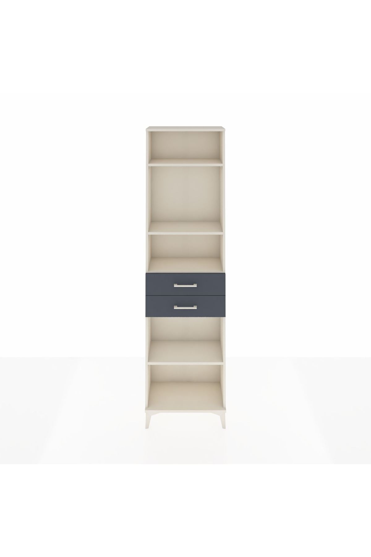 Arges Dolap 4 Raflı 2 Çekmeceli 60x30x221 - S29M199V2A