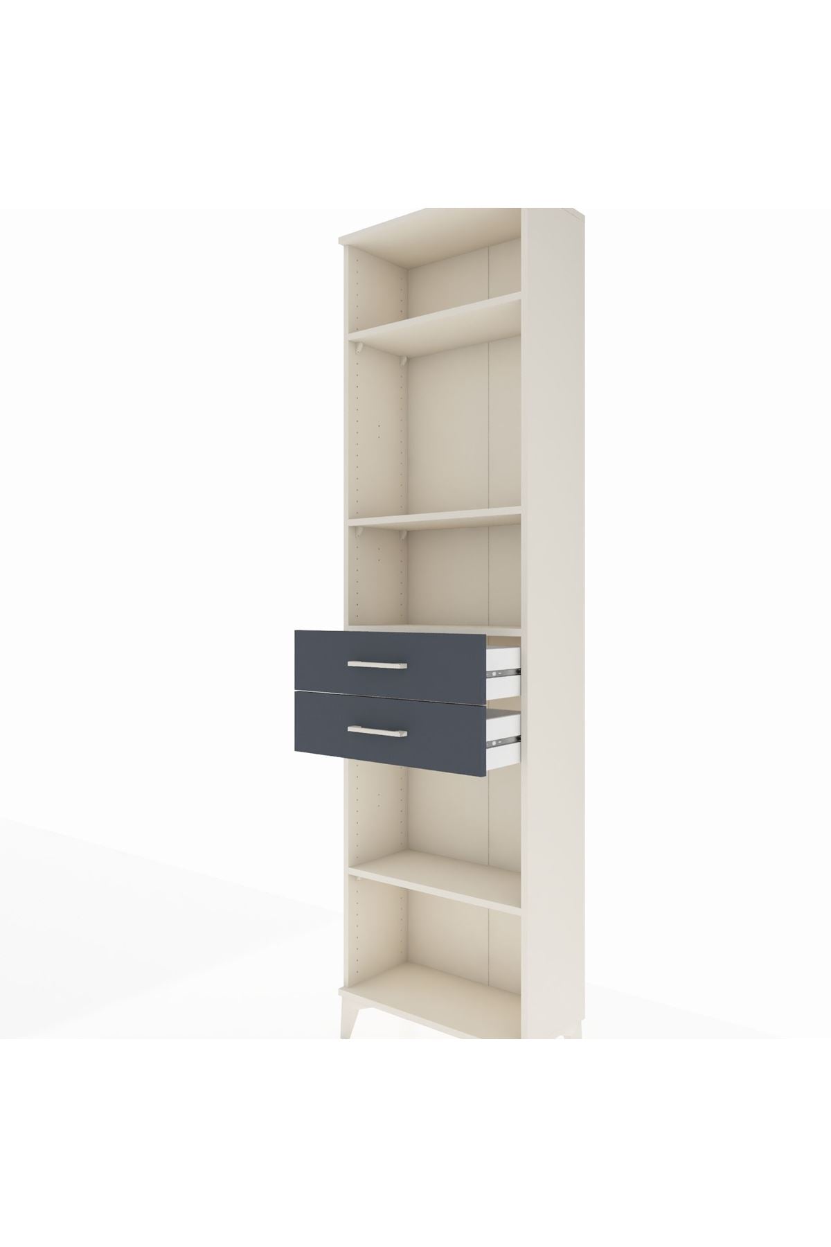 Arges Dolap 4 Raflı 2 Çekmeceli 60x30x221 - S29M199V2A