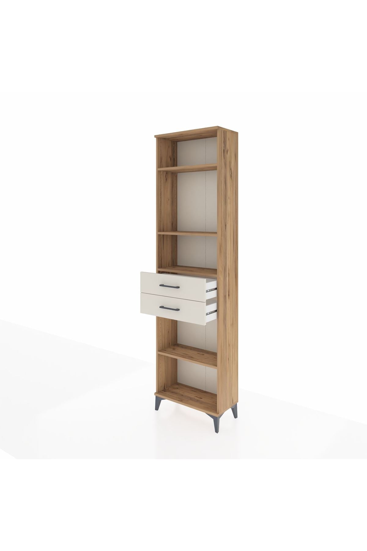 Arges Dolap 4 Raflı 2 Çekmeceli 60x30x221 - S29M199V7A