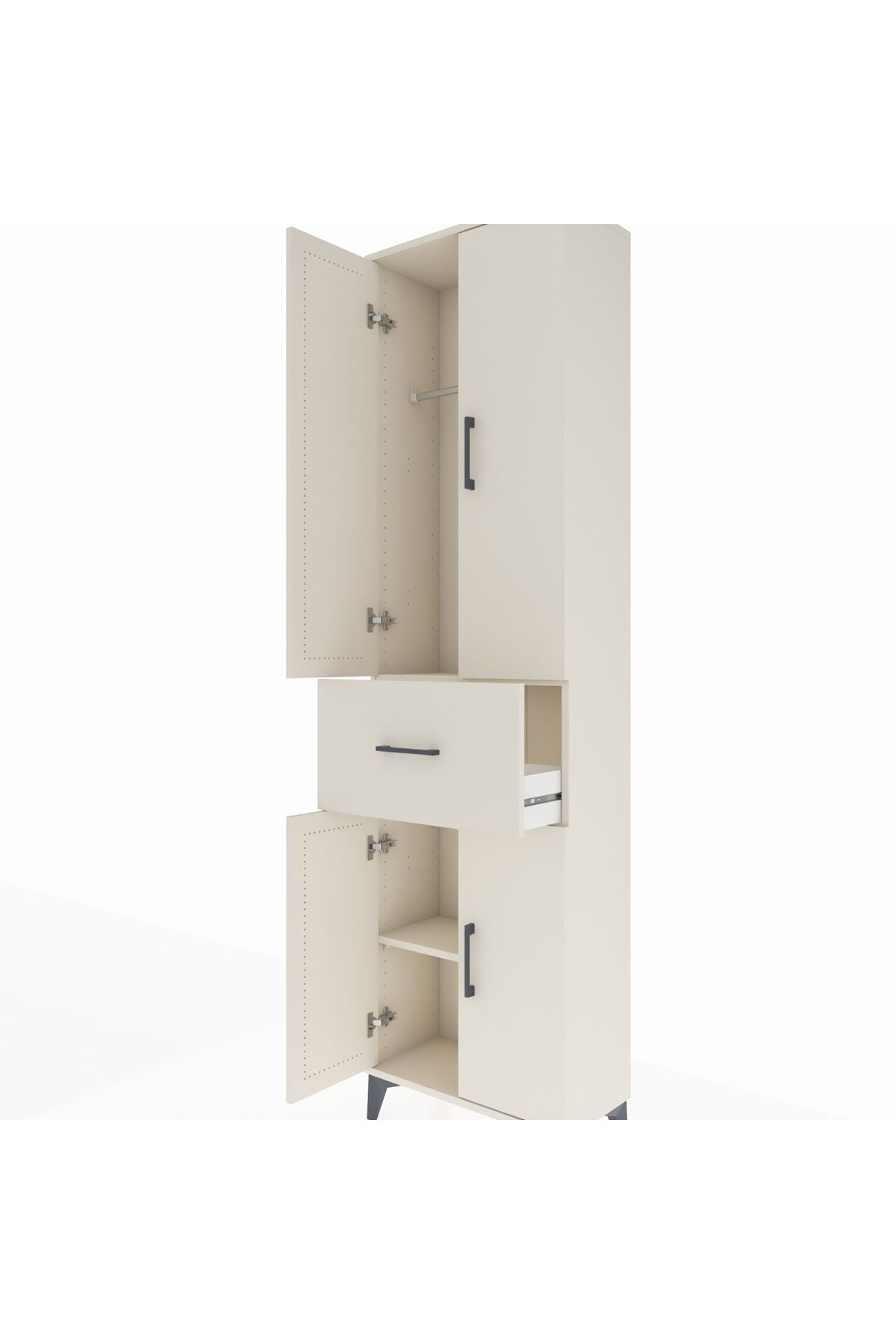 Arges Dolap 2 Raflı Tek Çekmeceli Tek Askılı 60x30x221 - S29M200V1A