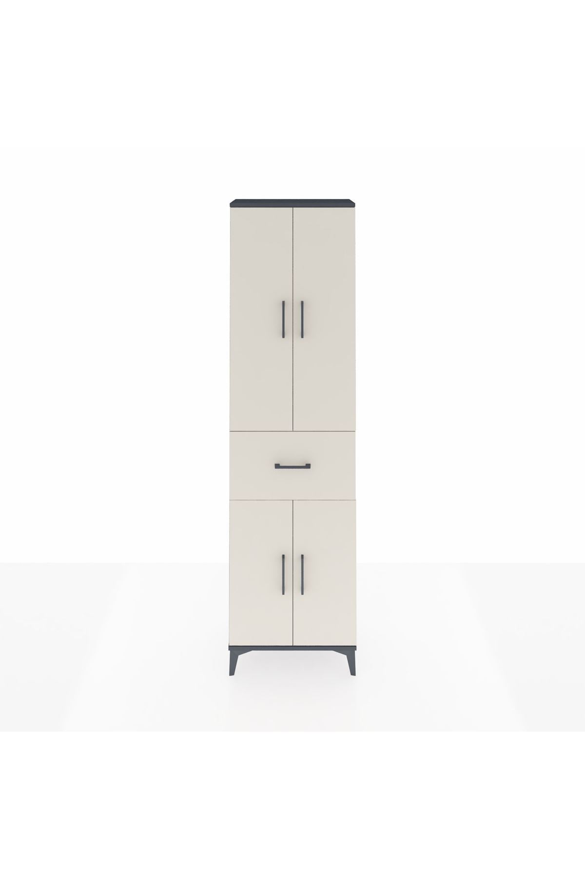 Arges Dolap 2 Raflı Tek Çekmeceli Tek Askılı 60x30x221 - S29M200V4A