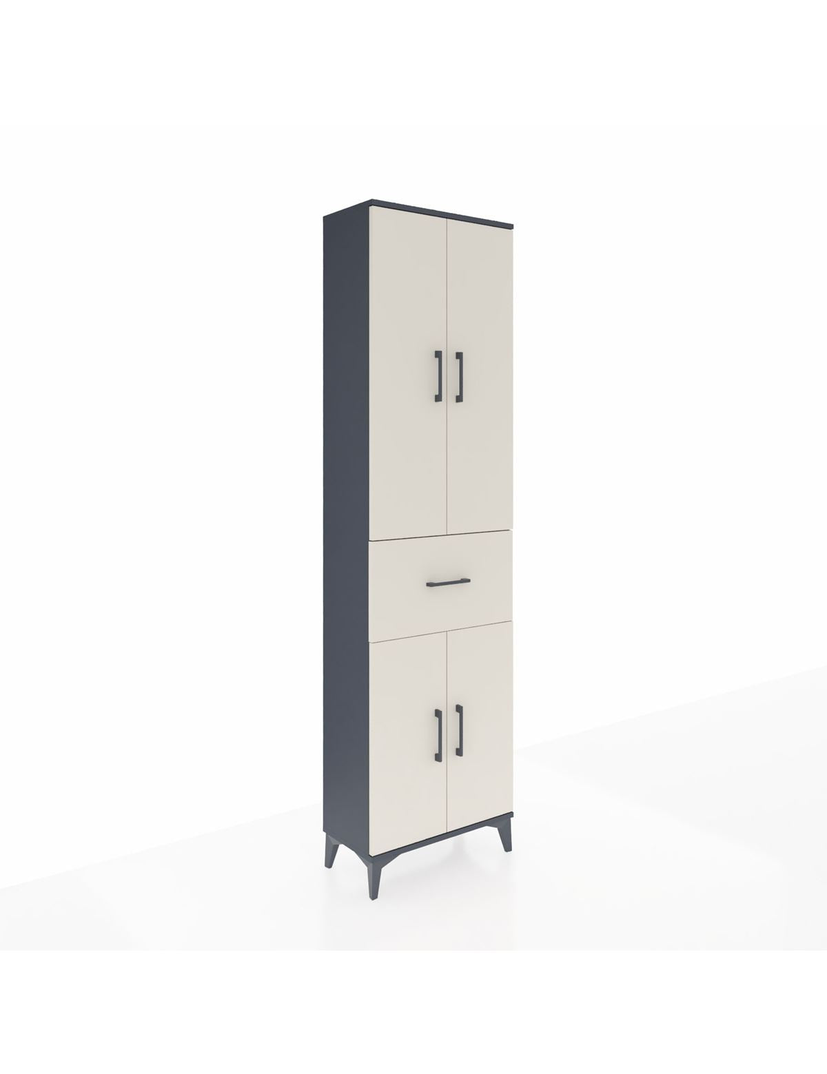 Arges Dolap 2 Raflı Tek Çekmeceli Tek Askılı 60x30x221 - S29M200V4A
