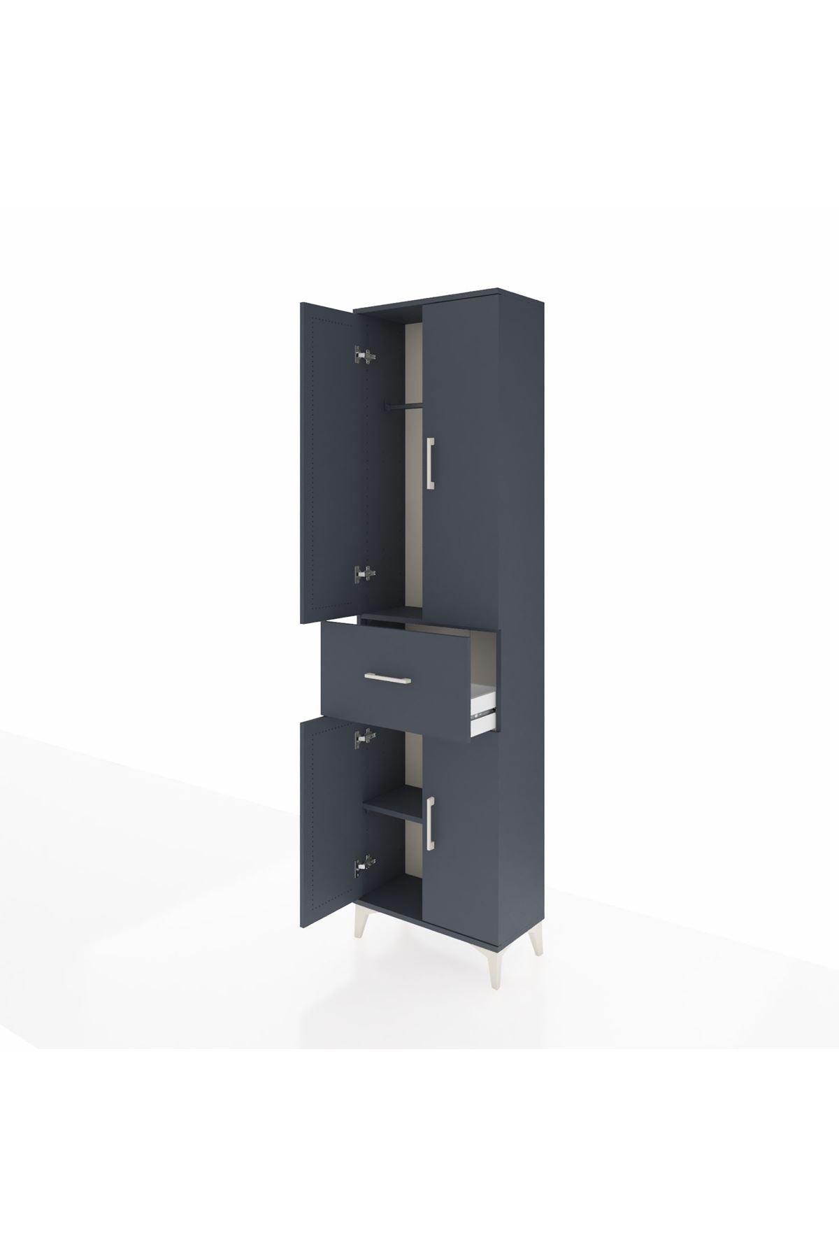 Arges Dolap 2 Raflı Tek Çekmeceli Tek Askılı 60x30x221 - S29M200V5A