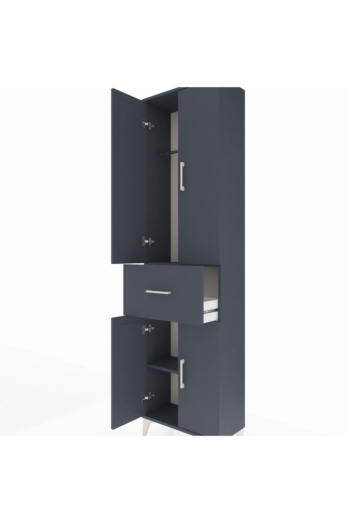 Arges Dolap 2 Raflı Tek Çekmeceli Tek Askılı 60x30x221 - S29M200V5A