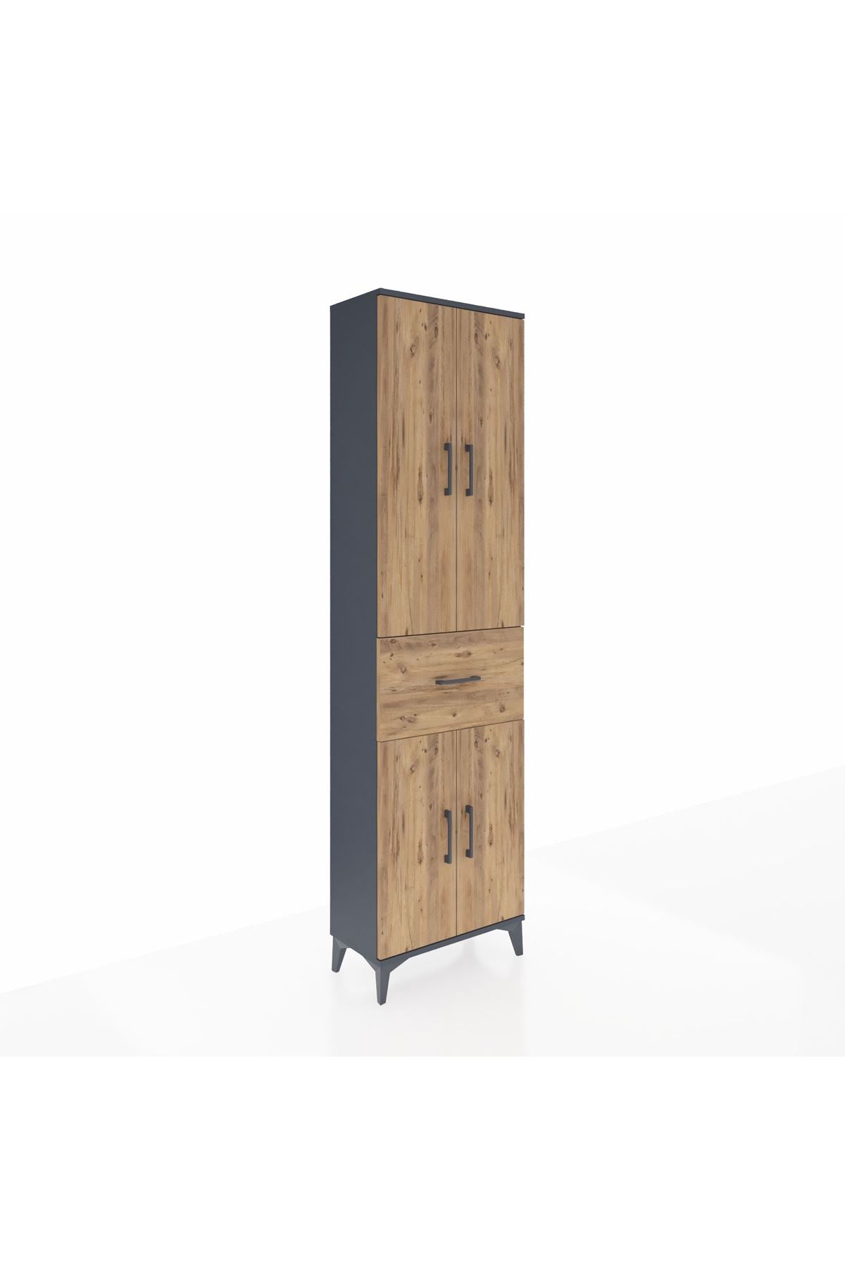 Arges Dolap 2 Raflı Tek Çekmeceli Tek Askılı 60x30x221 - S29M200V6A