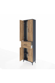 Arges Dolap 2 Raflı Tek Çekmeceli Tek Askılı 60x30x221 - S29M200V6A