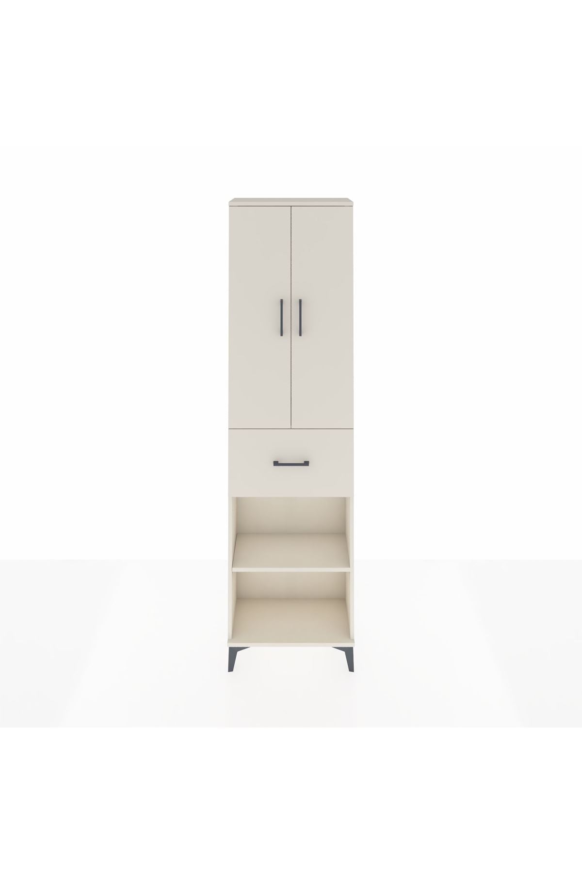 Arges Dolap 2 Raflı Tek Çekmeceli Tek Askılı 60x30x221 - S29M201V1A