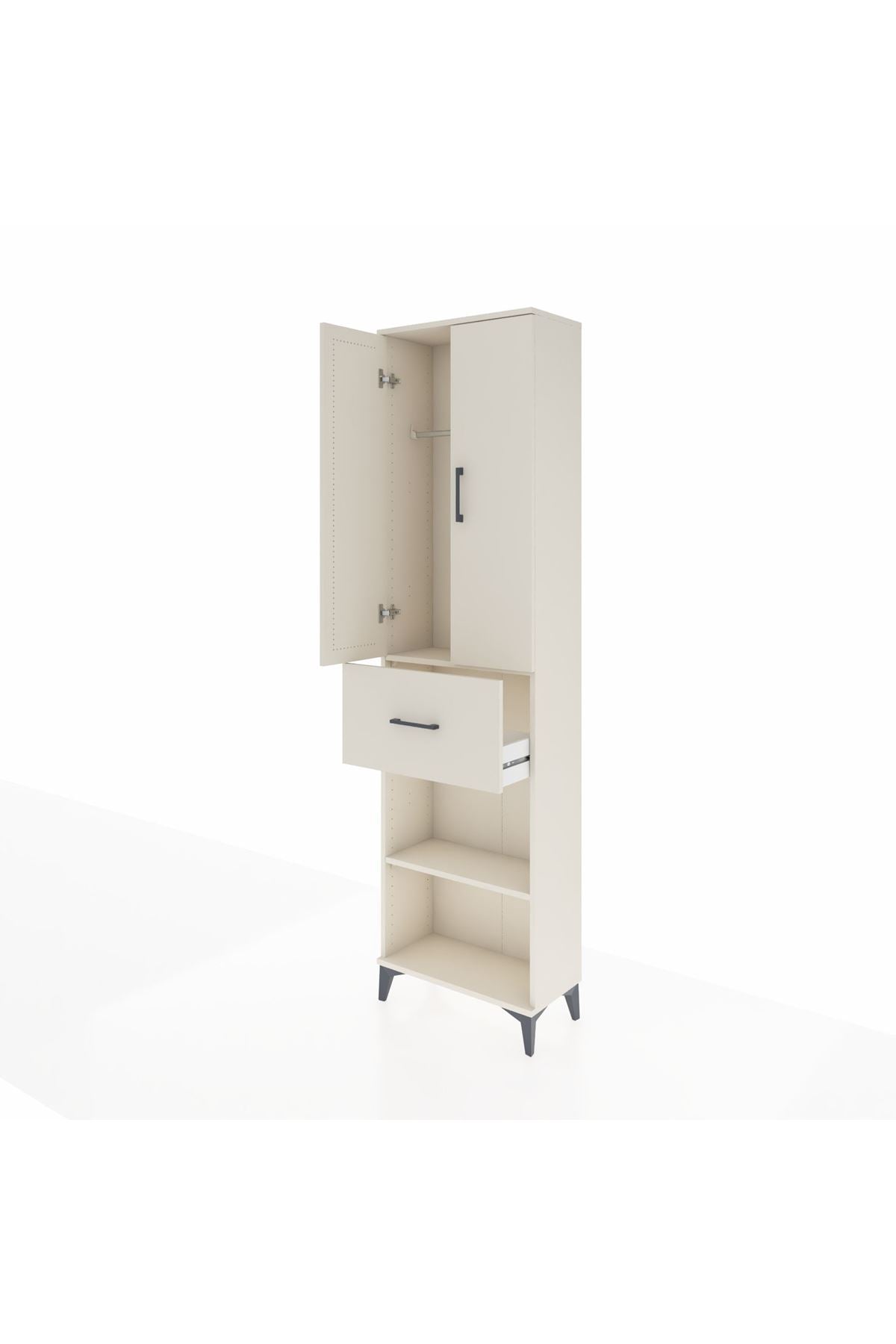 Arges Dolap 2 Raflı Tek Çekmeceli Tek Askılı 60x30x221 - S29M201V1A