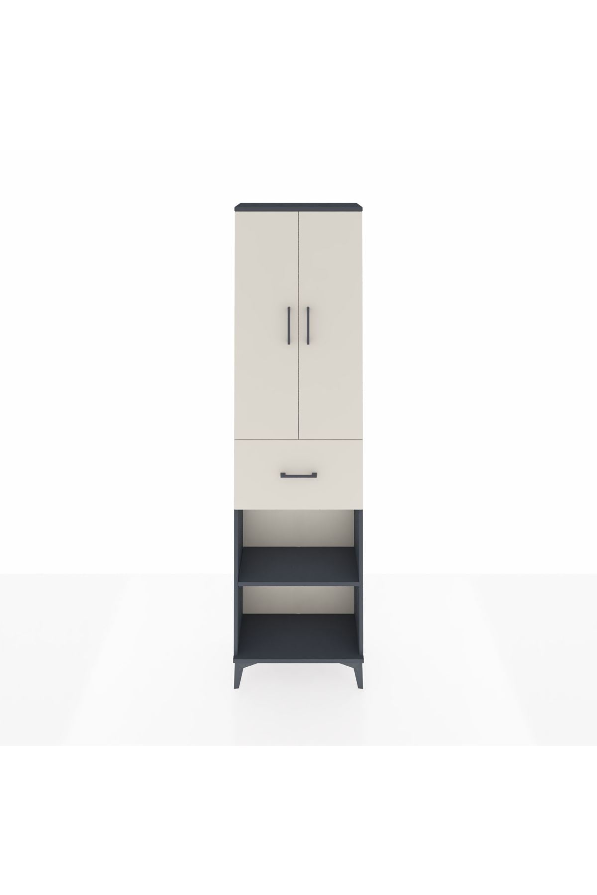 Arges Dolap 2 Raflı Tek Çekmeceli Tek Askılı 60x30x221 - S29M201V4A