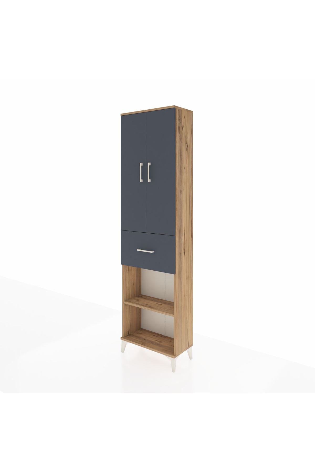 Arges Dolap 2 Raflı Tek Çekmeceli Tek Askılı 60x30x221 - S29M201V8A