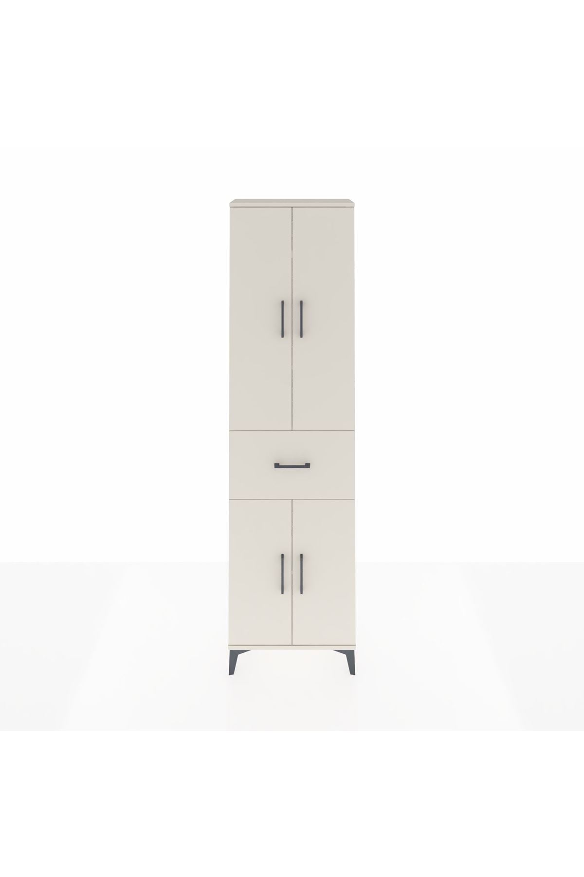 Arges Dolap 4 Raflı Tek Çekmeceli 4 Kapaklı 60x30x221 - S29M202V1A