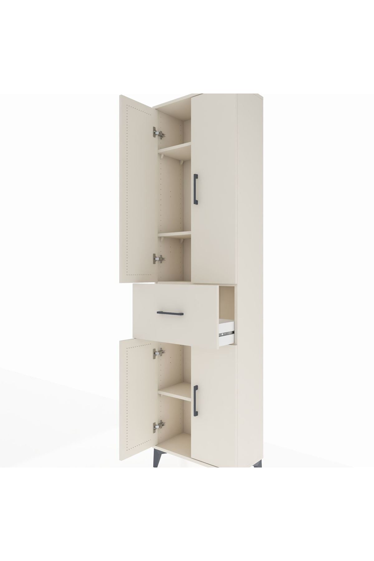 Arges Dolap 4 Raflı Tek Çekmeceli 4 Kapaklı 60x30x221 - S29M202V1A