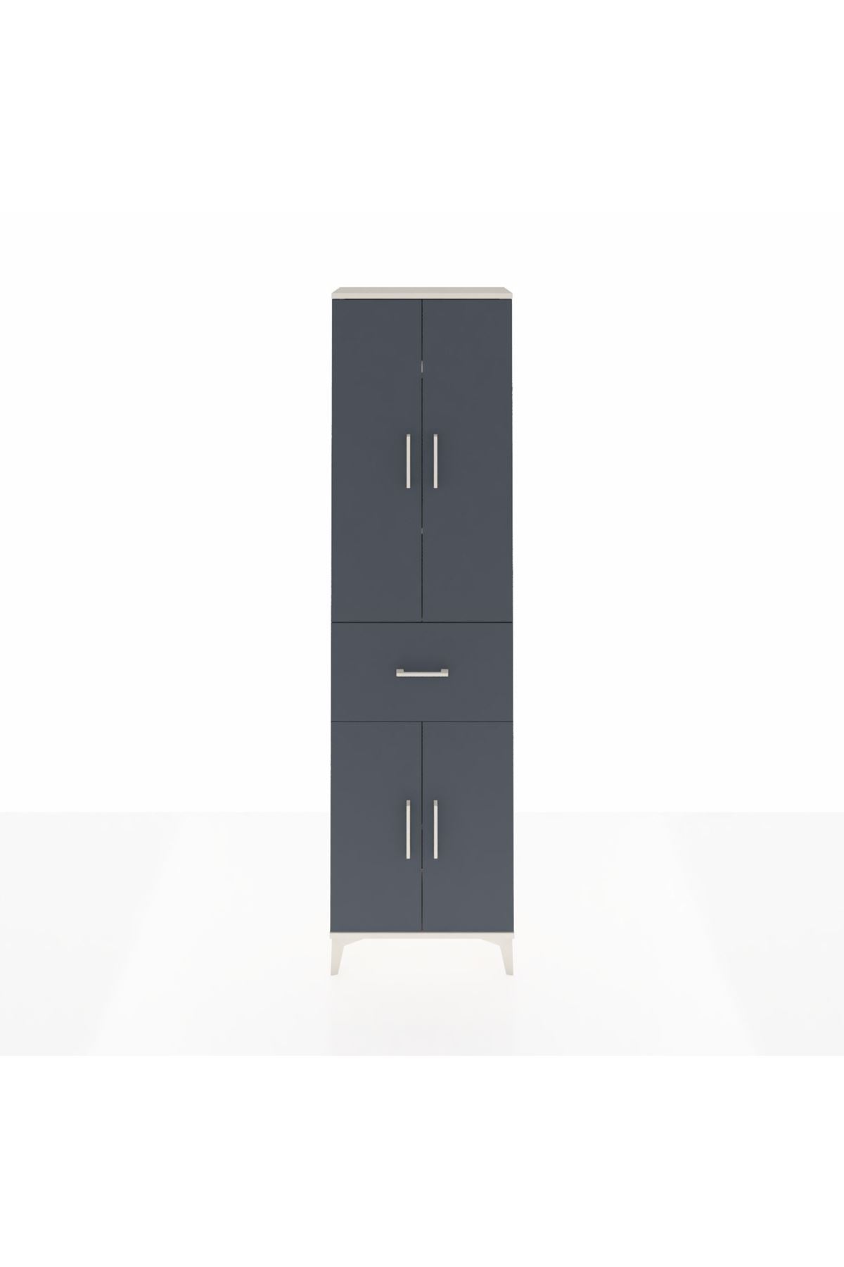 Arges Dolap 4 Raflı Tek Çekmeceli 4 Kapaklı 60x30x221 - S29M202V2A