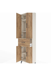 Arges Dolap 4 Raflı Tek Çekmeceli 4 Kapaklı 60x30x221 - S29M202V3A