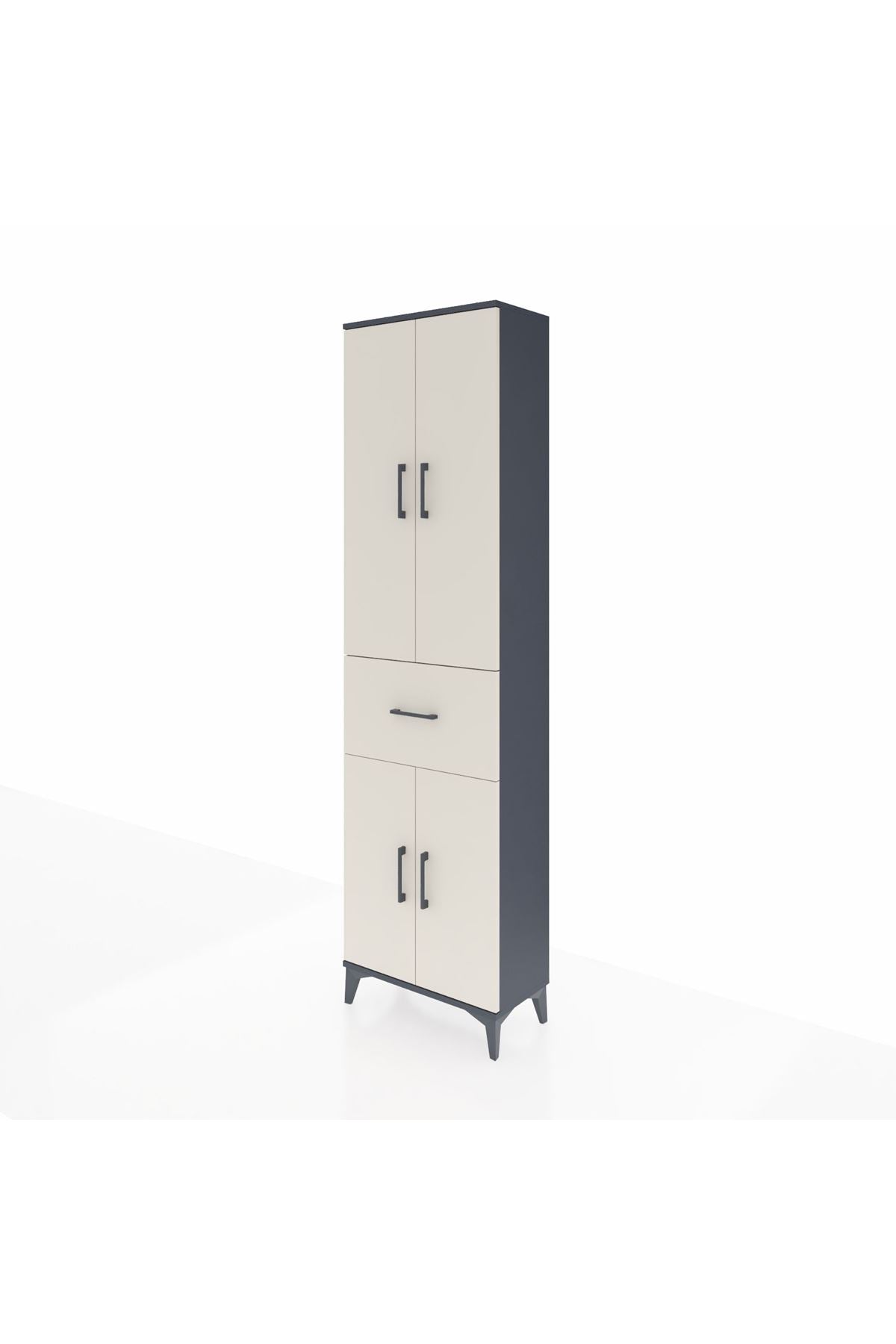 Arges Dolap 4 Raflı Tek Çekmeceli 4 Kapaklı 60x30x221 - S29M202V4A