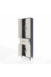 Arges Dolap 4 Raflı Tek Çekmeceli 4 Kapaklı 60x30x221 - S29M202V4A