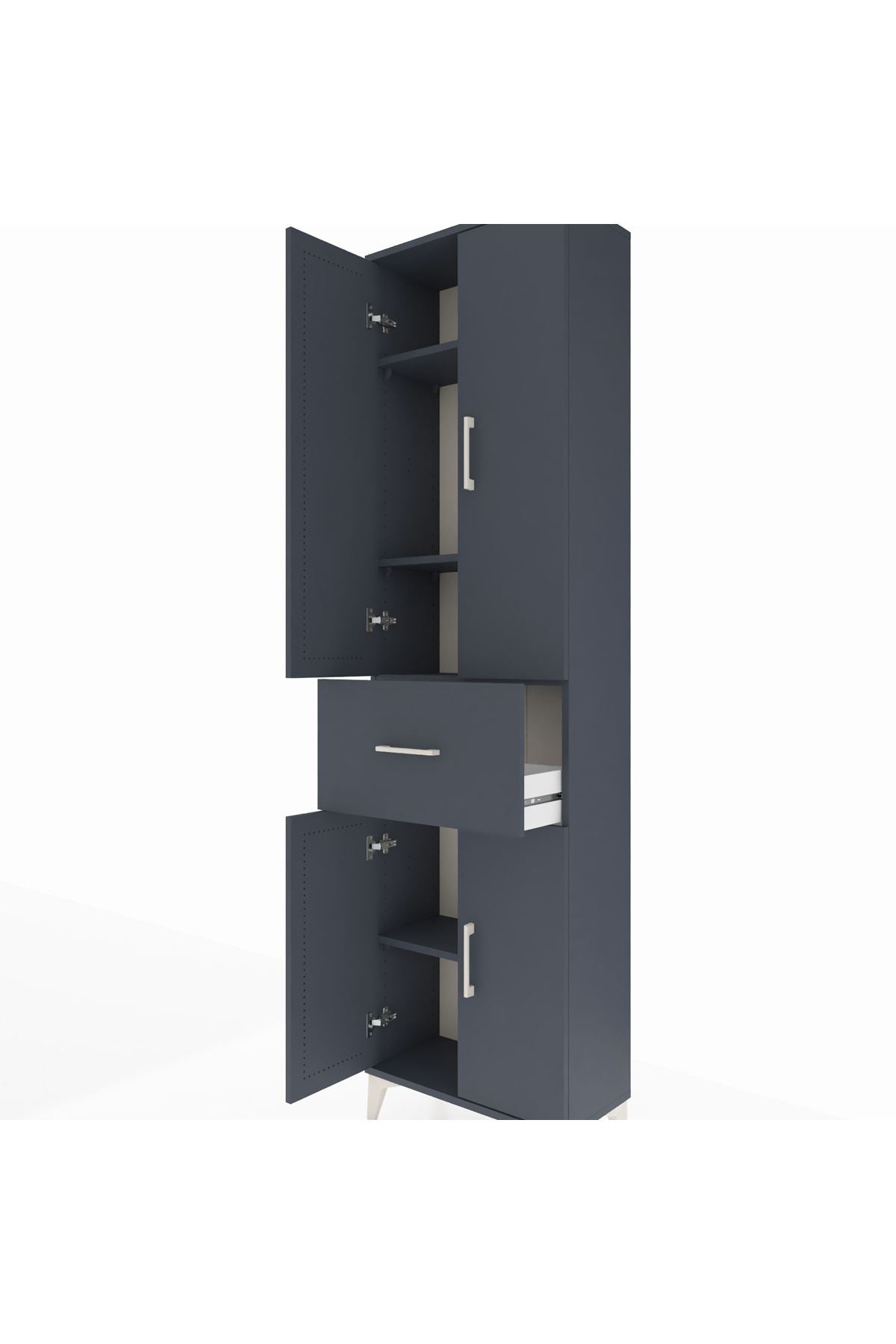 Arges Dolap 4 Raflı Tek Çekmeceli 4 Kapaklı 60x30x221 - S29M202V5A