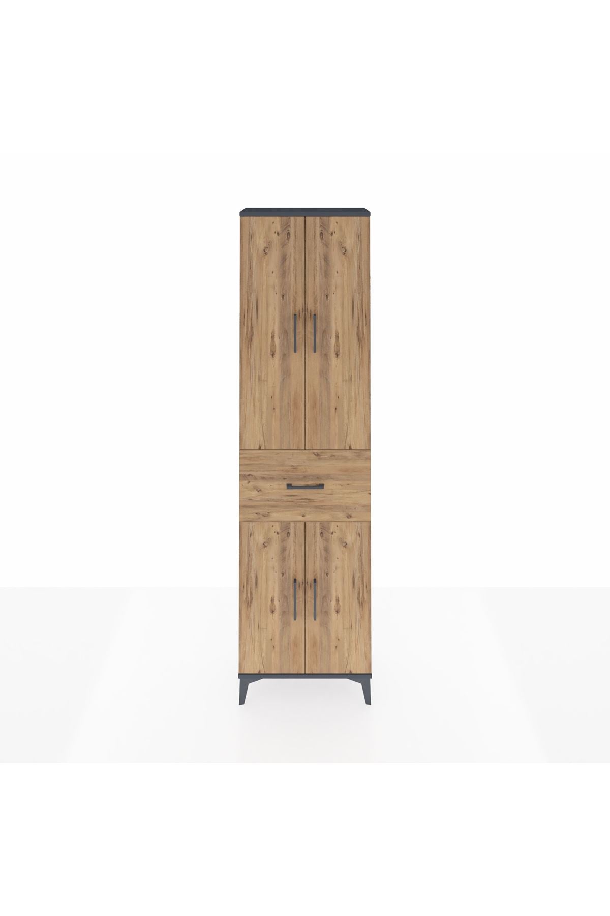 Arges Dolap 4 Raflı Tek Çekmeceli 4 Kapaklı 60x30x221 - S29M202V6A