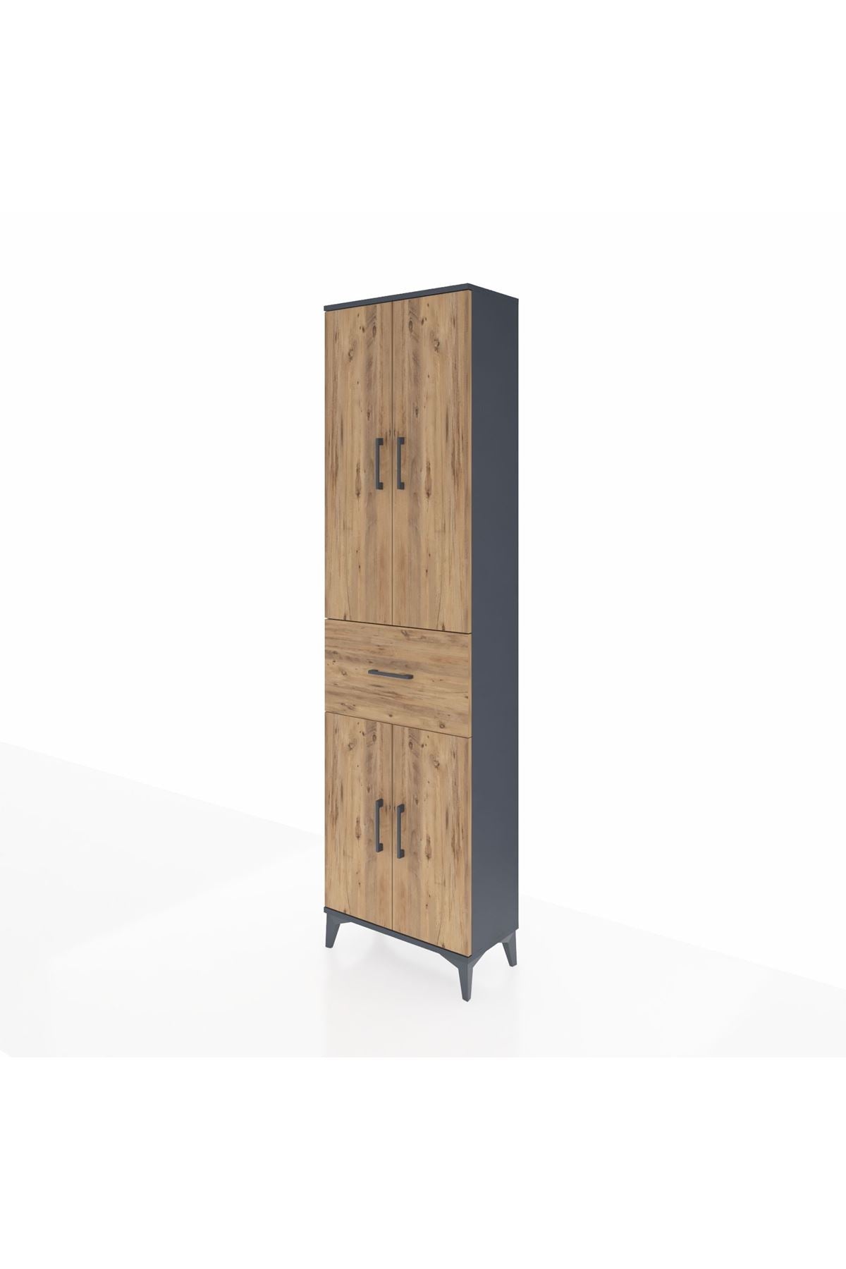 Arges Dolap 4 Raflı Tek Çekmeceli 4 Kapaklı 60x30x221 - S29M202V6A