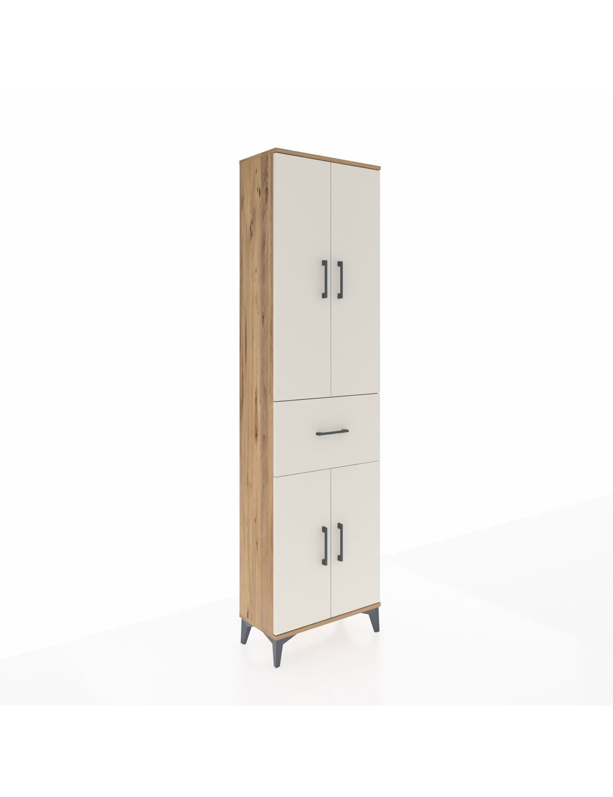 Arges Dolap 4 Raflı Tek Çekmeceli 4 Kapaklı 60x30x221 - S29M202V7A