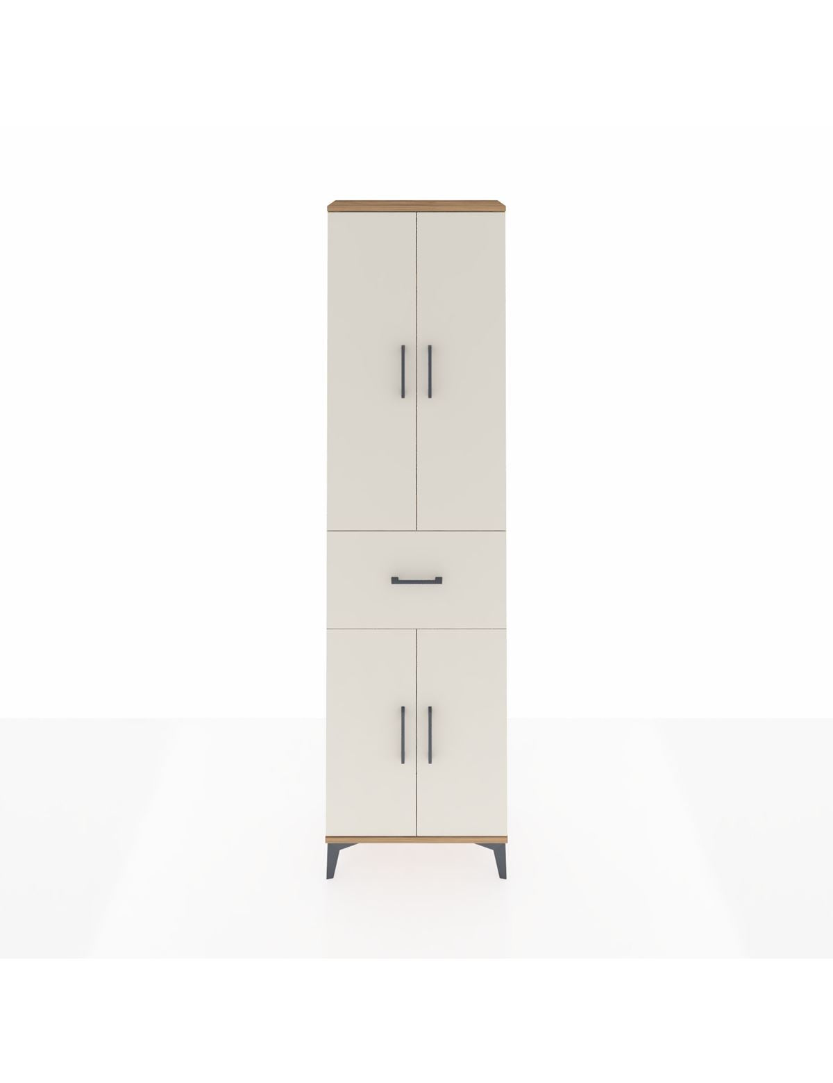Arges Dolap 4 Raflı Tek Çekmeceli 4 Kapaklı 60x30x221 - S29M202V7A