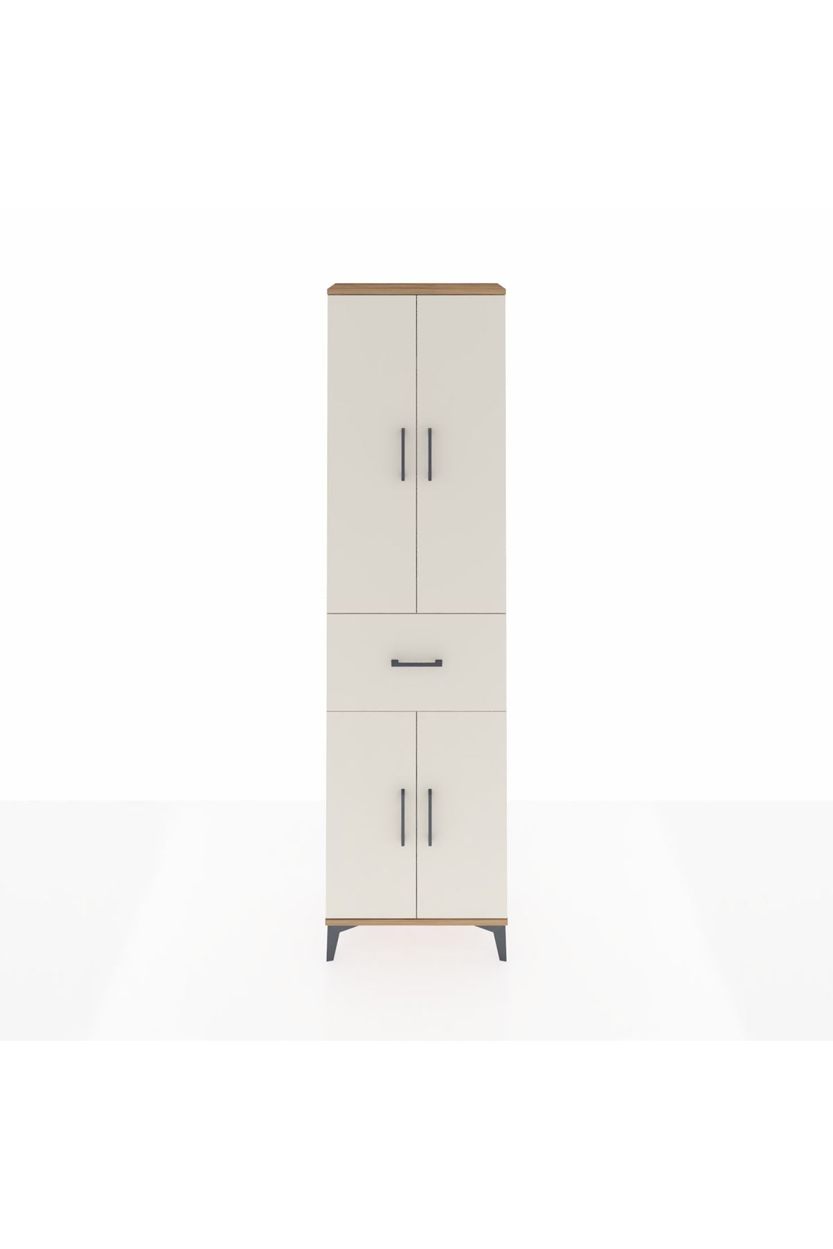 Arges Dolap 4 Raflı Tek Çekmeceli 4 Kapaklı 60x30x221 - S29M202V7A